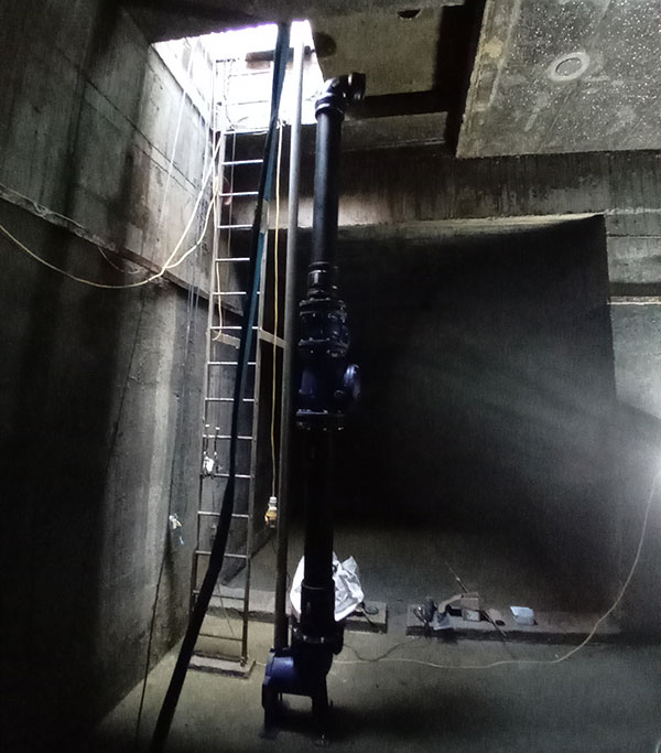 The attenuation chamber is 5 m deep and has a capacity of over 200,000 litres.